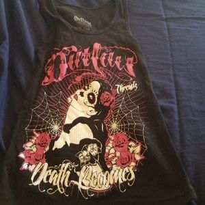 ☠Outlaw black tank top